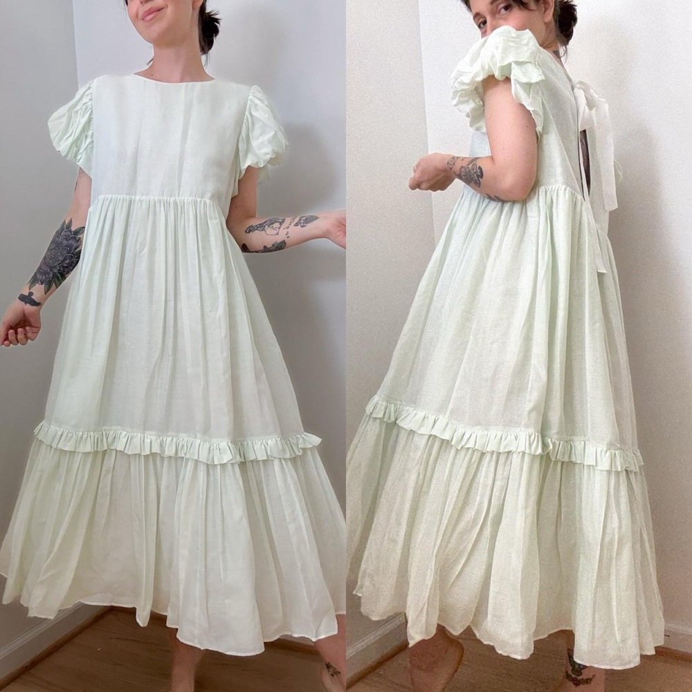 Whimsical Selkie Dress / Light Mint Green / Size XL